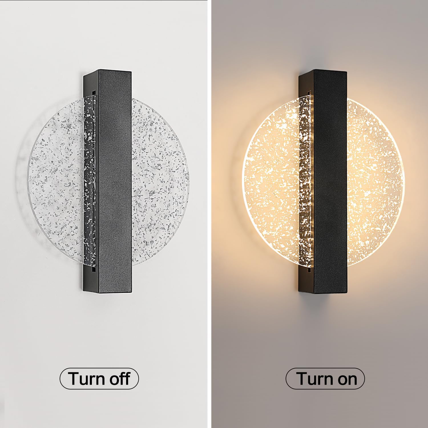 Wall Light - Black Acrylic Frame, Tunable