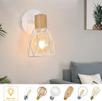 Wall Light - White Metal Frame