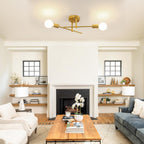Ceiling Light - Gold Metal Frame