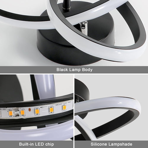 Ceiling Light - Black Aluminium Frame, Warm Light