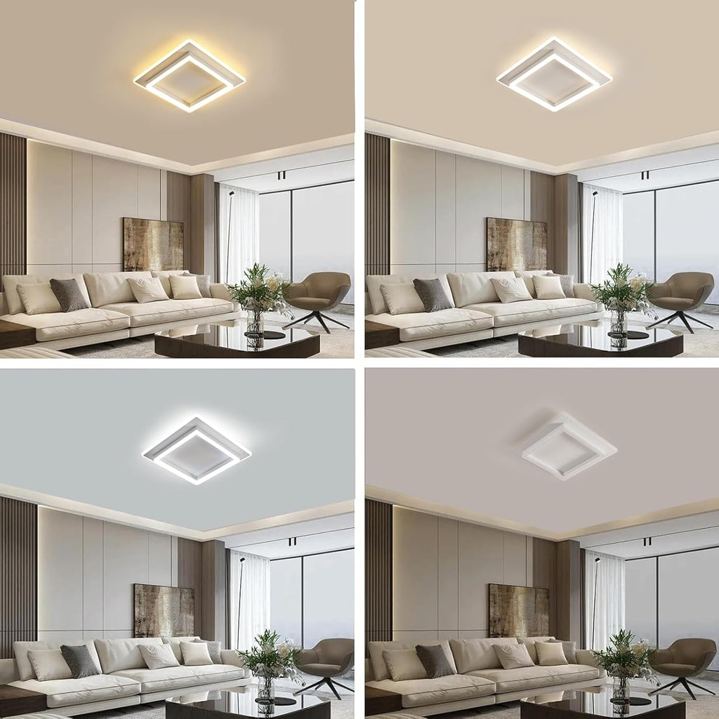 Ceiling Light - White Acrylic Frame, Tunable and Dimmable