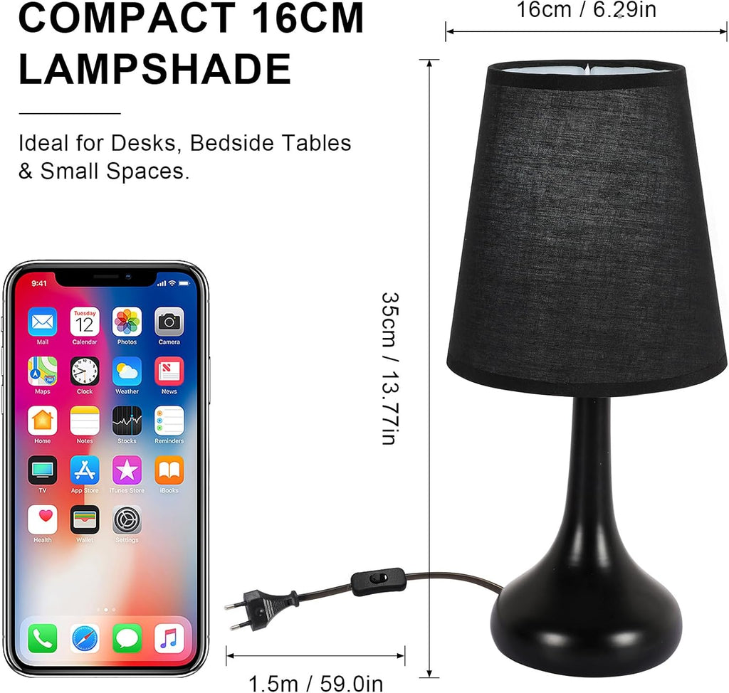 Table Lamps - Black Metal Frame