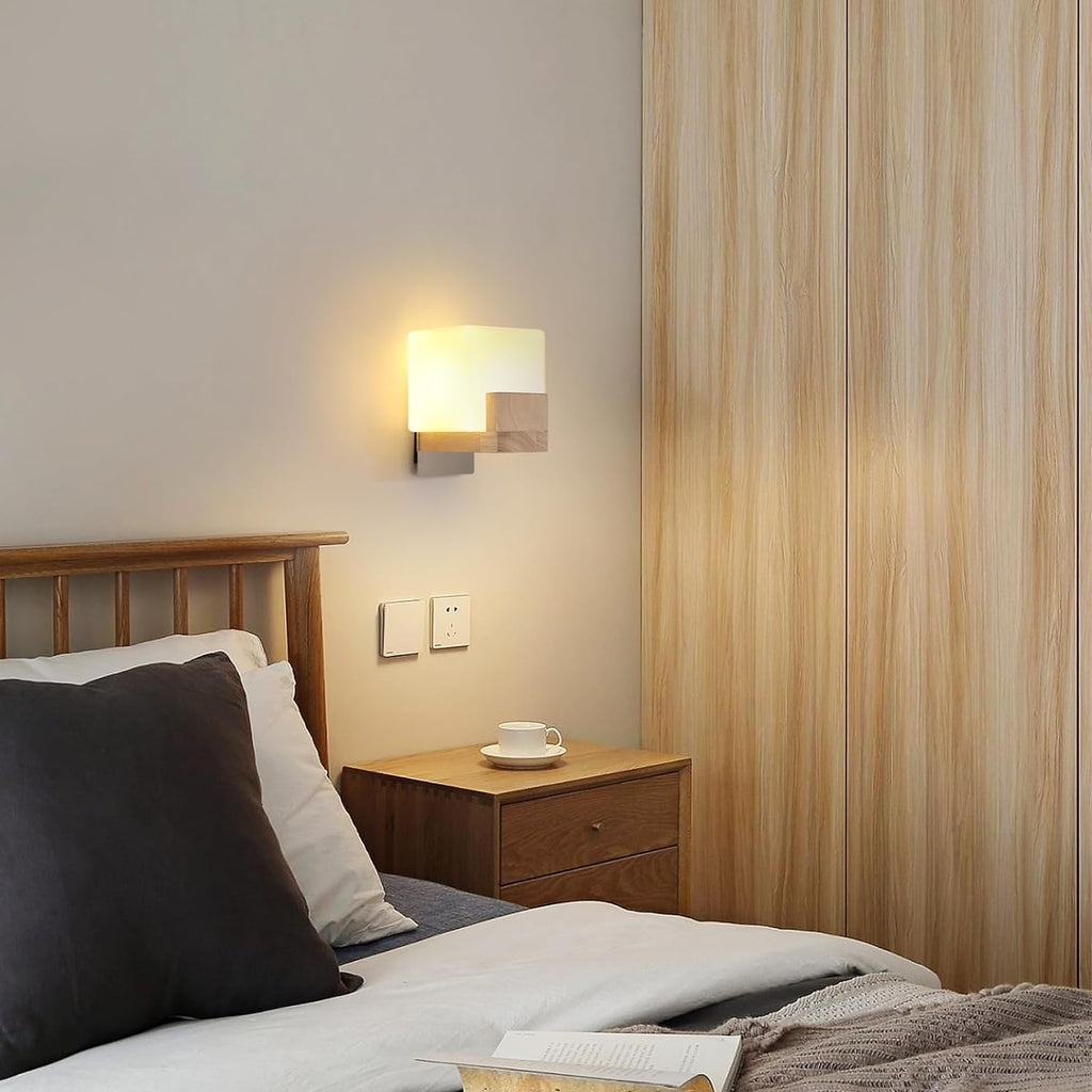 Wall Light - Wood Glass Frame, Tunable