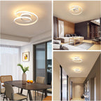 Ceiling Light - White Aluminium Frame, Warm Light
