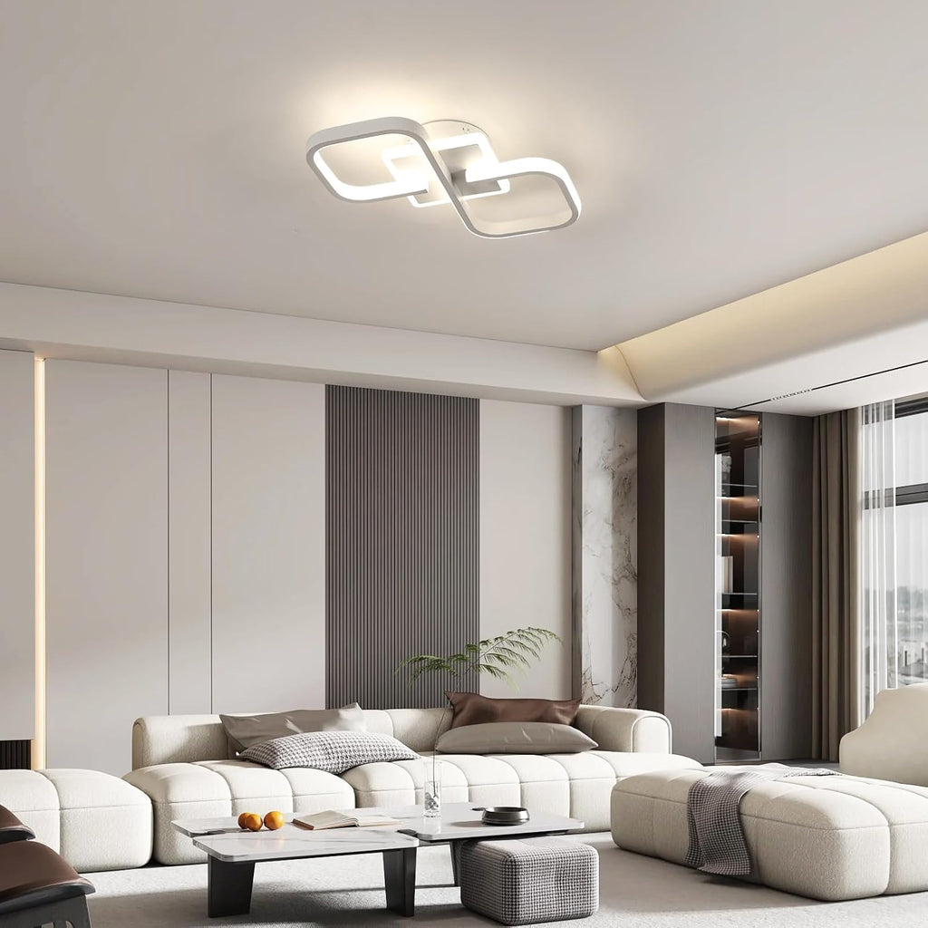 Ceiling Light - White Acrylic Frame, Natural Light
