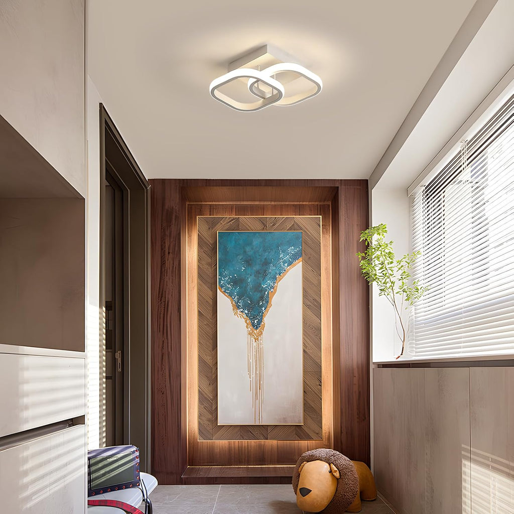Ceiling Light - White Aluminium Frame, Natural Light