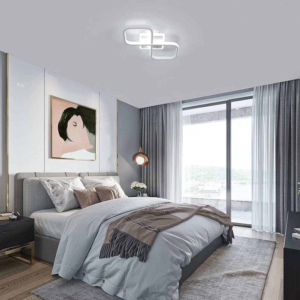 Deckenleuchte – weißer Acrylrahmen, abstimmbar und dimmbar