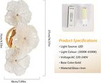 Wall Light - Gold Glass Frame, Tunable