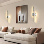 Wall Light - Chrome Aluminium Frame, Warm Light