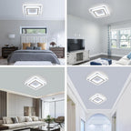 Ceiling Light - White Acrylic Frame, White Light