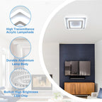 Ceiling Light - White Acrylic Frame, White Light