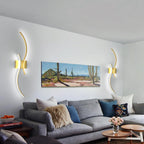 Wall Light - Gold Aluminium Frame, Tunable and Dimmable
