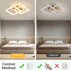 Ceiling Light - Wood Acrylic Frame, Tunable and Dimmable
