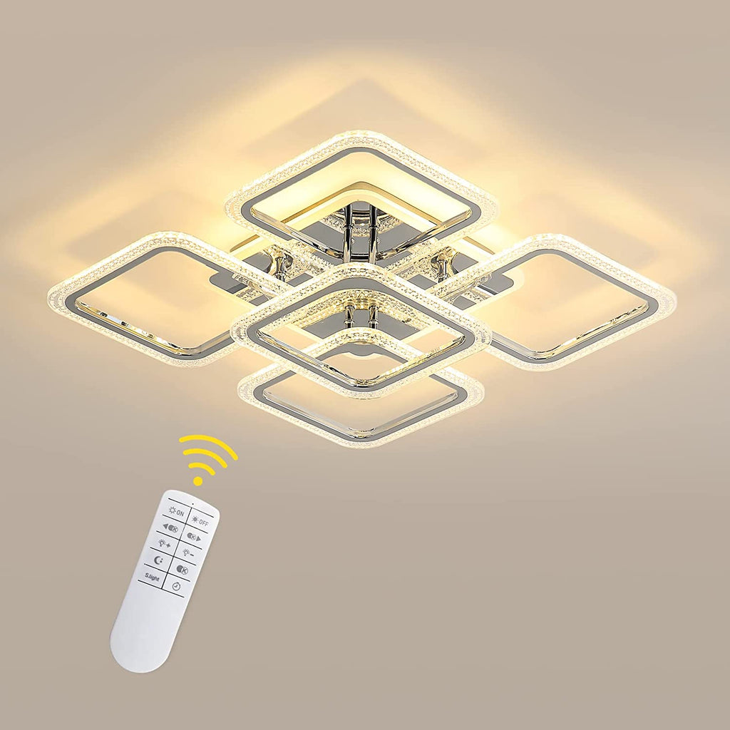 Ceiling Light - Chrome Acrylic Frame, Tunable and Dimmable