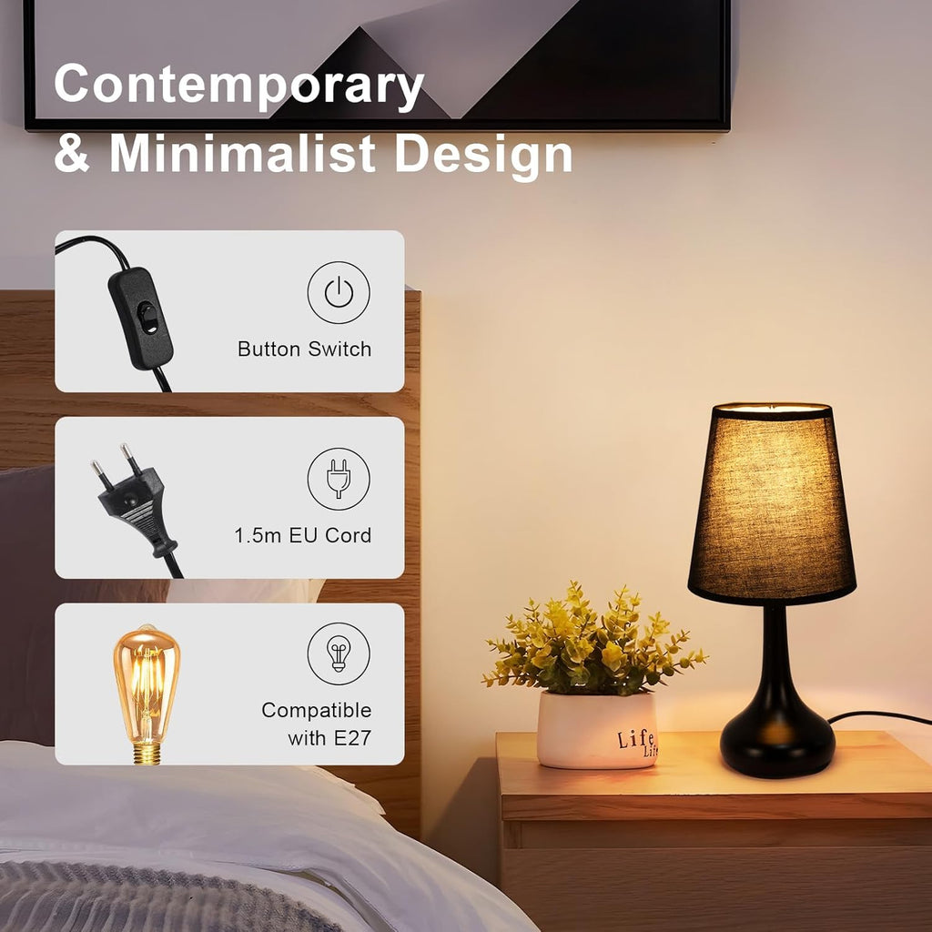 Table Lamps - Black Metal Frame