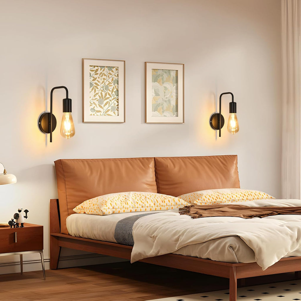 Wall Light - Black Metal Frame