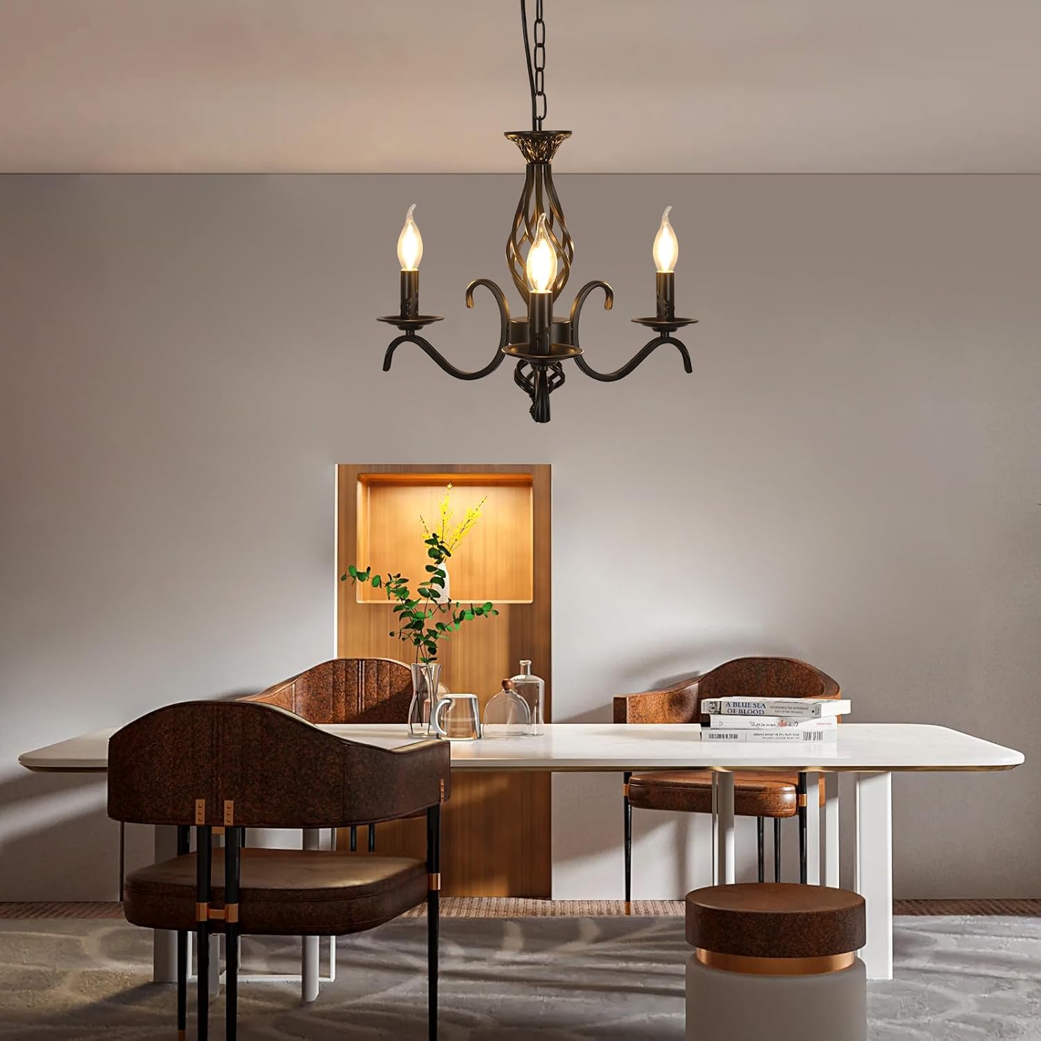 Chandeliers - Black Metal Frame