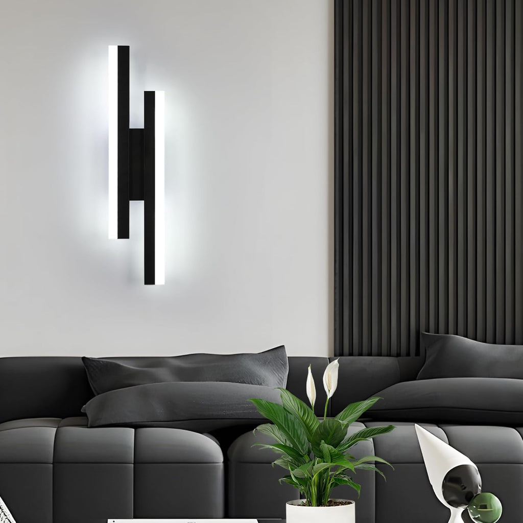 Wall Light - Black Acrylic Frame, White Light
