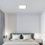 Ceiling Light - White Plastic Frame, White Light