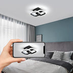 Ceiling Light - Black Aluminium Frame, White Light
