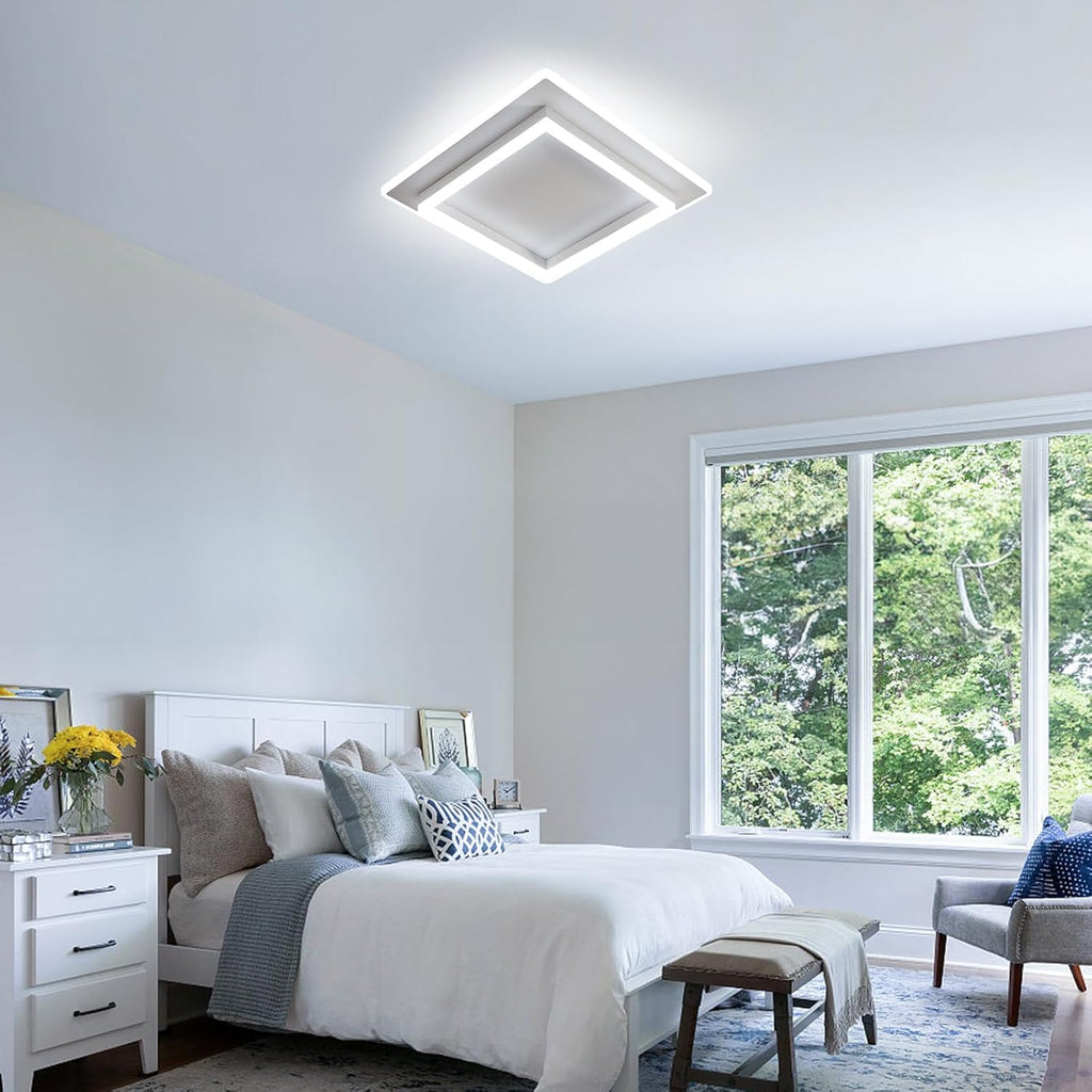 Ceiling Light - White Acrylic Frame, Tunable and Dimmable