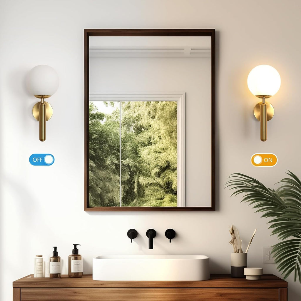 Wall Light - Gold Glass Frame