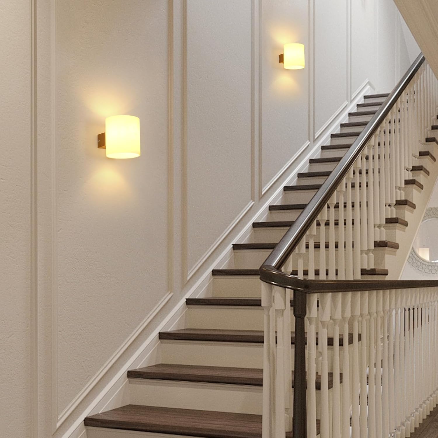 Wall Light - Wood Glass Frame, Tunable
