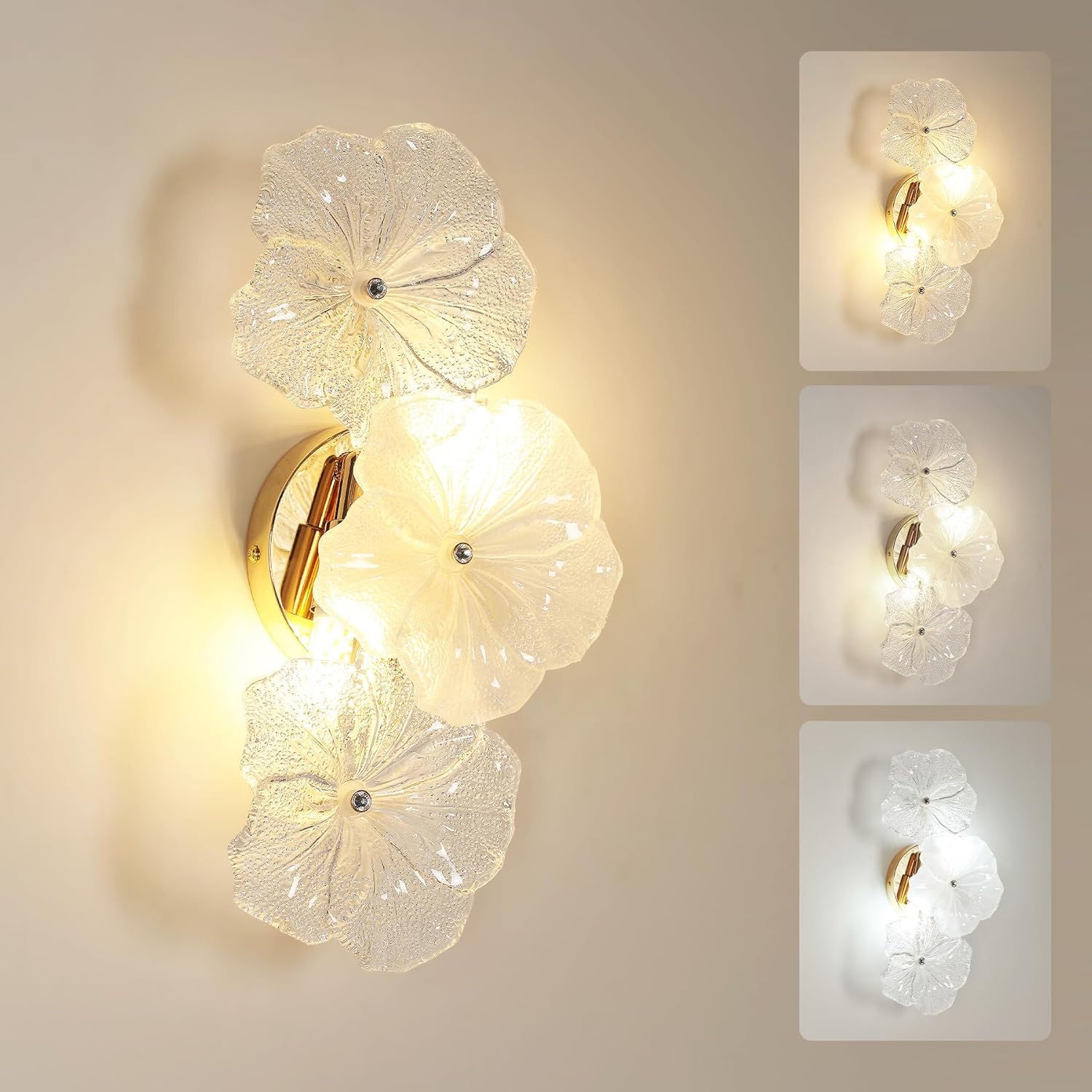 Wall Light - Gold Glass Frame, Tunable