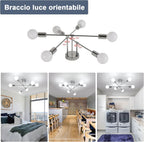 Ceiling Light - Chrome Metal Frame