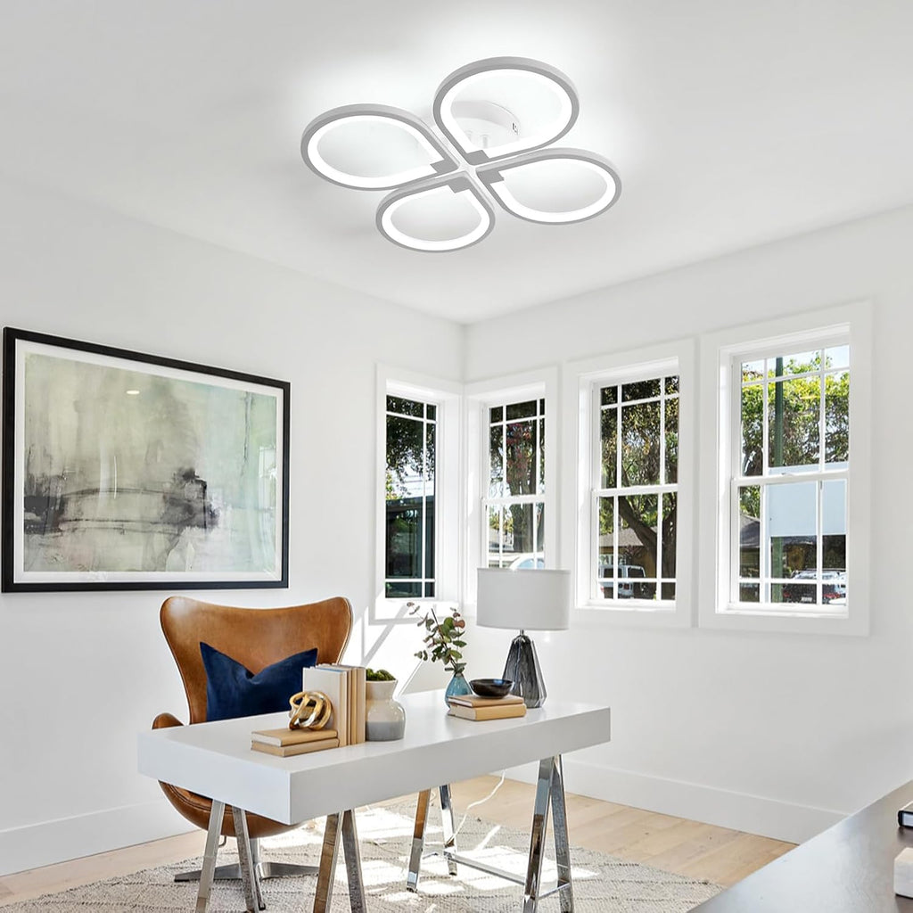 Ceiling Light - White Acrylic Frame, White Light