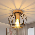 Ceiling Light - Black Metal Frame