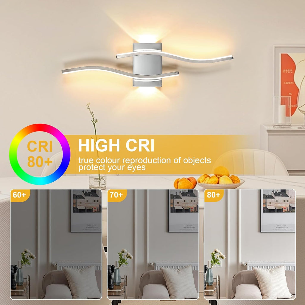 Wall Light - White Aluminium Frame, Warm Light