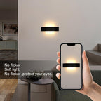 Wall Light - Black Acrylic Frame, Warm Light