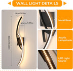 Wall Light - Black Aluminium Frame, Warm Light