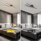 Ceiling Light - Black Aluminium Frame, Warm Light