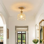 Chandeliers - Gold Glass Frame, Warm Light