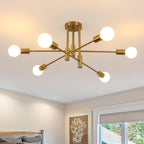 Ceiling Light - Gold Metal Frame