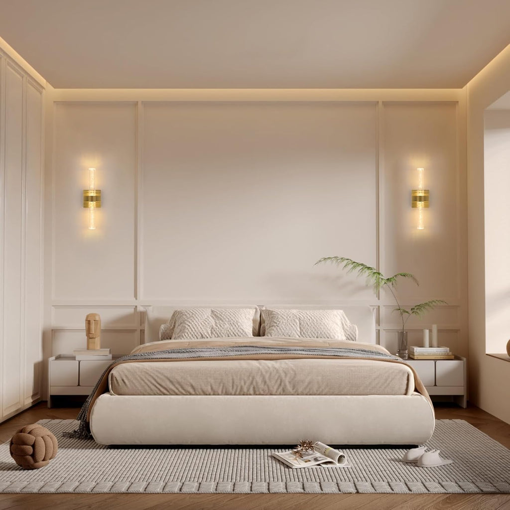 Wall Light - Gold Acrylic Frame, Warm Light
