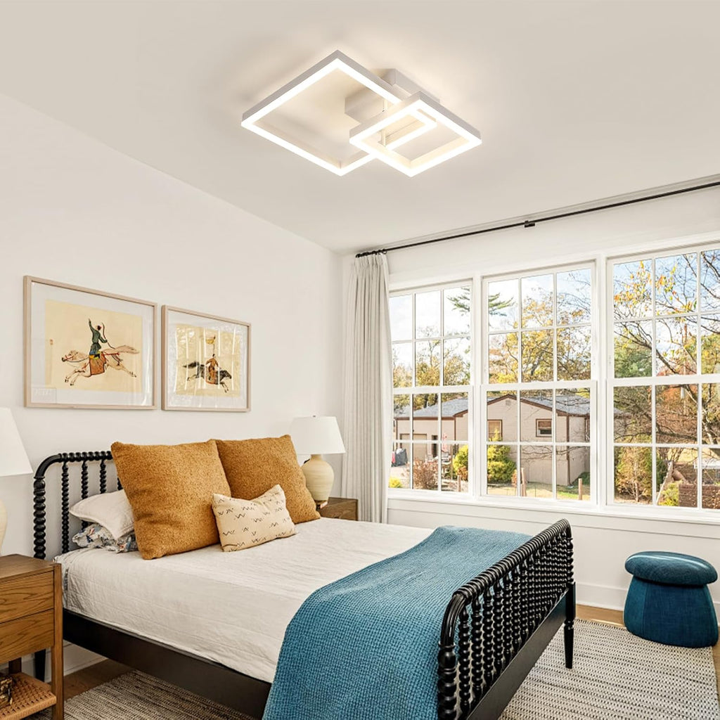 Ceiling Light - White Acrylic Frame, Natural Light
