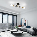 Ceiling Light - Black & Gold Metal Frame