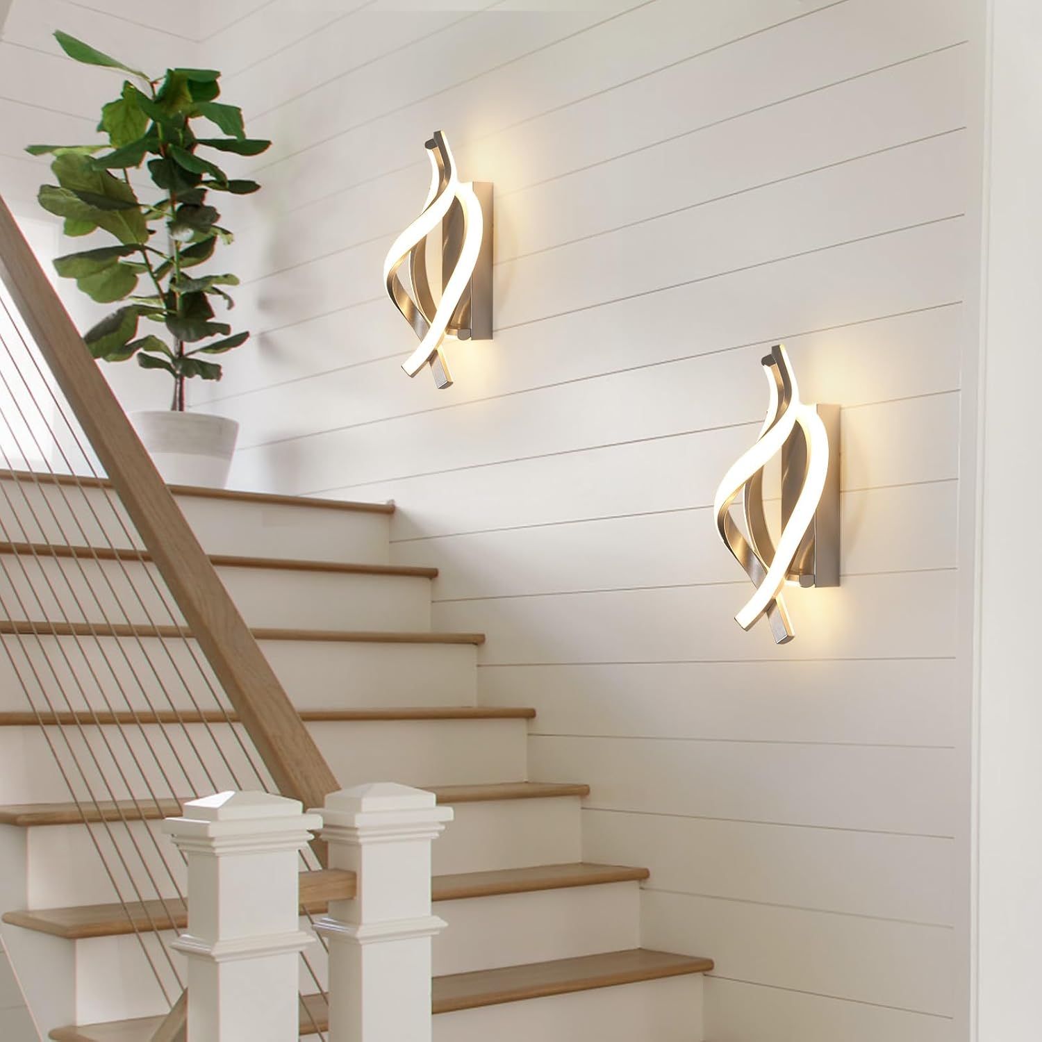 Wall Light - White Aluminium Frame, Natural Light