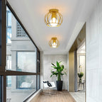 Ceiling Light - Gold Metal Frame