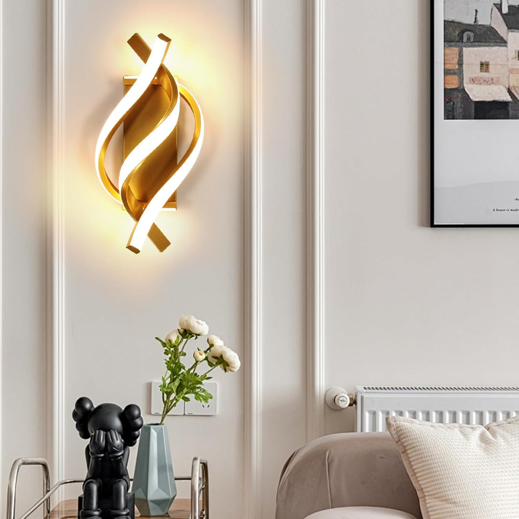 Wall Light - Gold Aluminium Frame, Warm Light