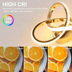 Ceiling Light - Gold Aluminium Frame, Warm Light