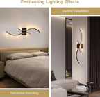 Wall Light - Black Aluminium Frame, Warm Light
