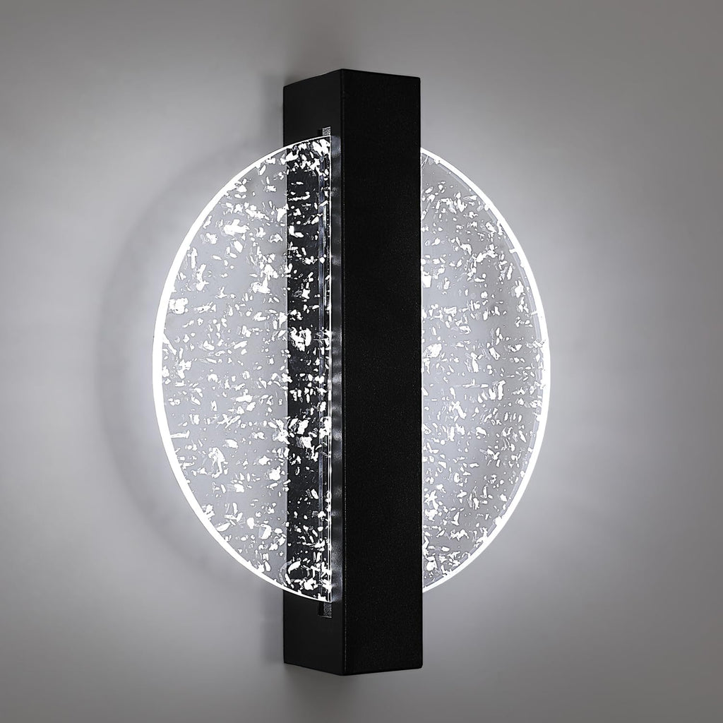 Wandleuchte – schwarzer Acrylrahmen, weißes Licht