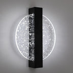 Wandleuchte – schwarzer Acrylrahmen, weißes Licht