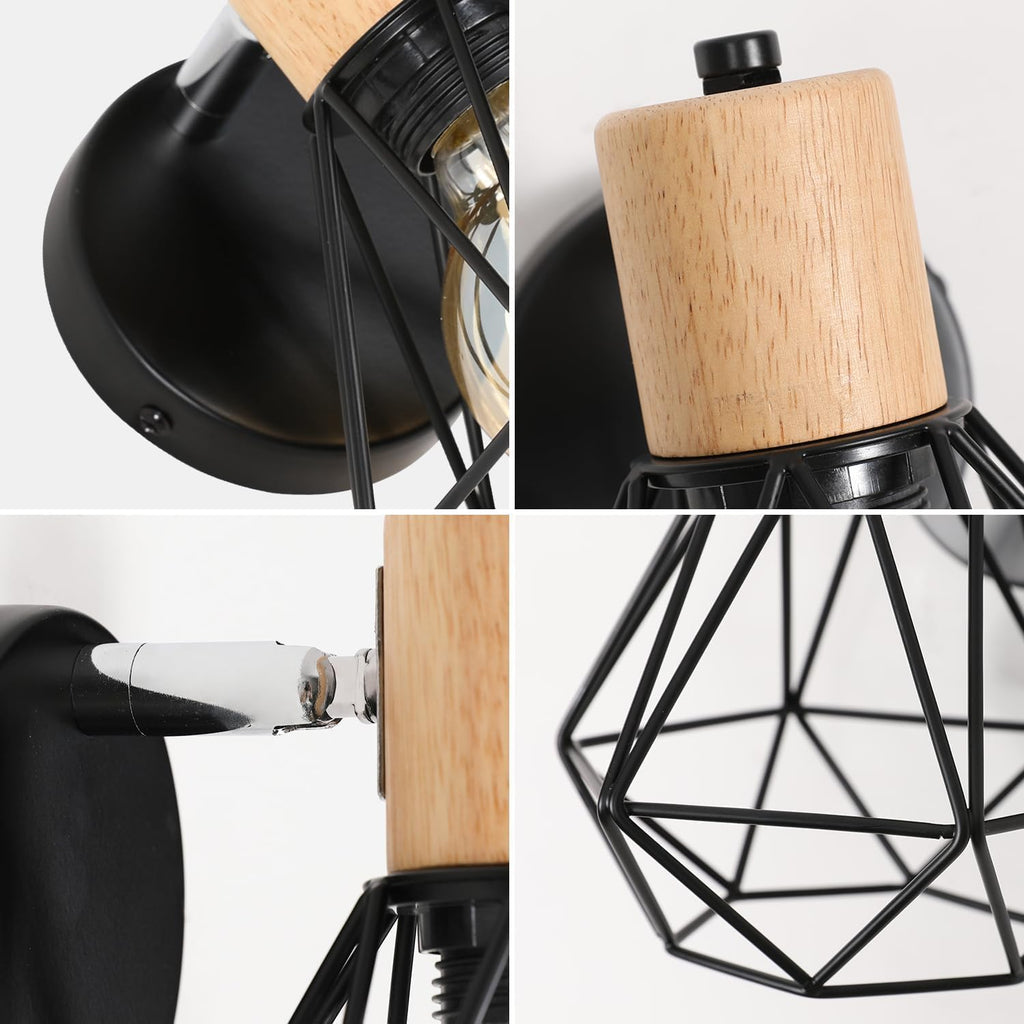 Wall Light - Black Metal Frame
