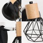 Wall Light - Black Metal Frame