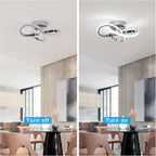 Ceiling Light - Chrome Aluminium Frame, White Light